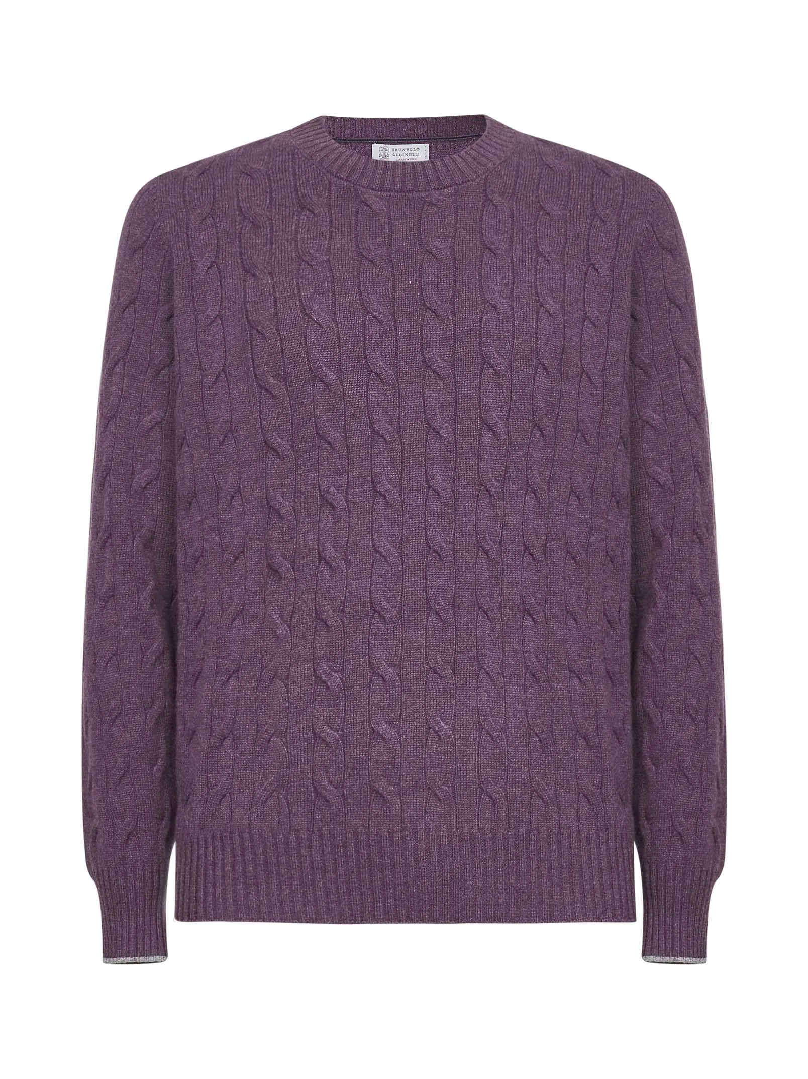 Purple Cashmere Cable-Knit Crewneck sold by Lord & Taylor