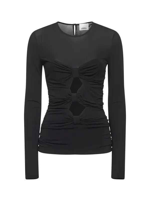 Gathered Jersey Gladice Top sold by Lord & Taylor