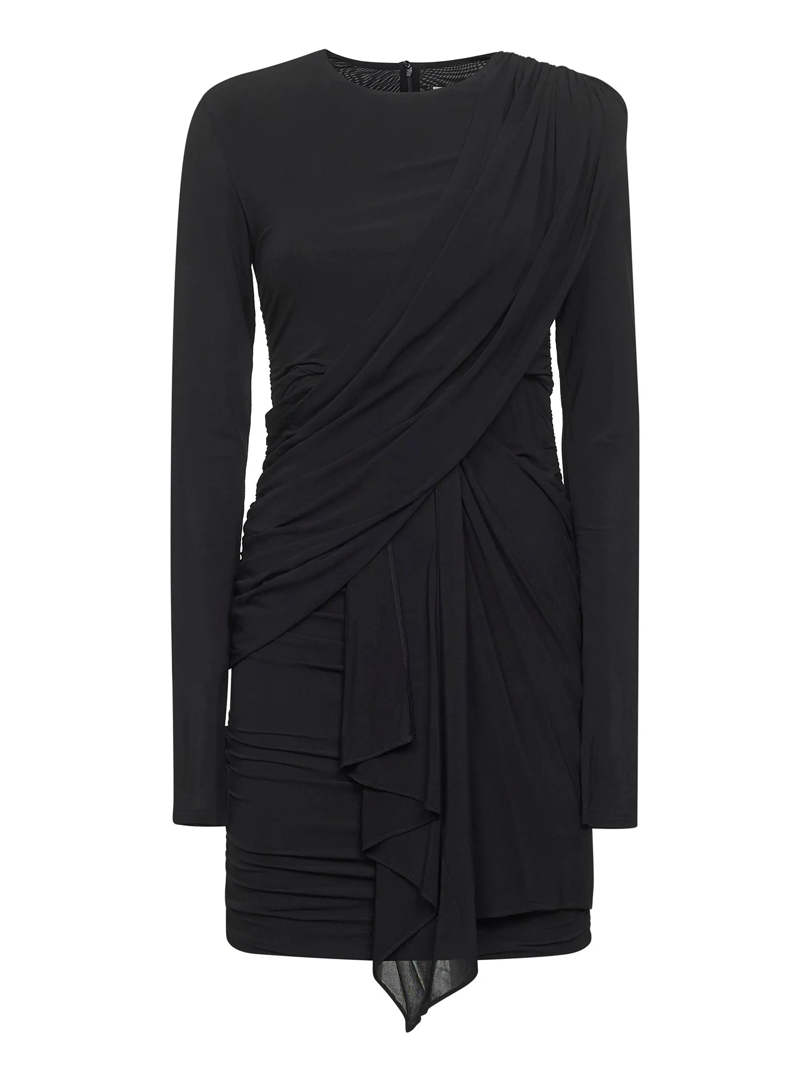 Black Draped Jersey Mini Dress sold by Lord & Taylor