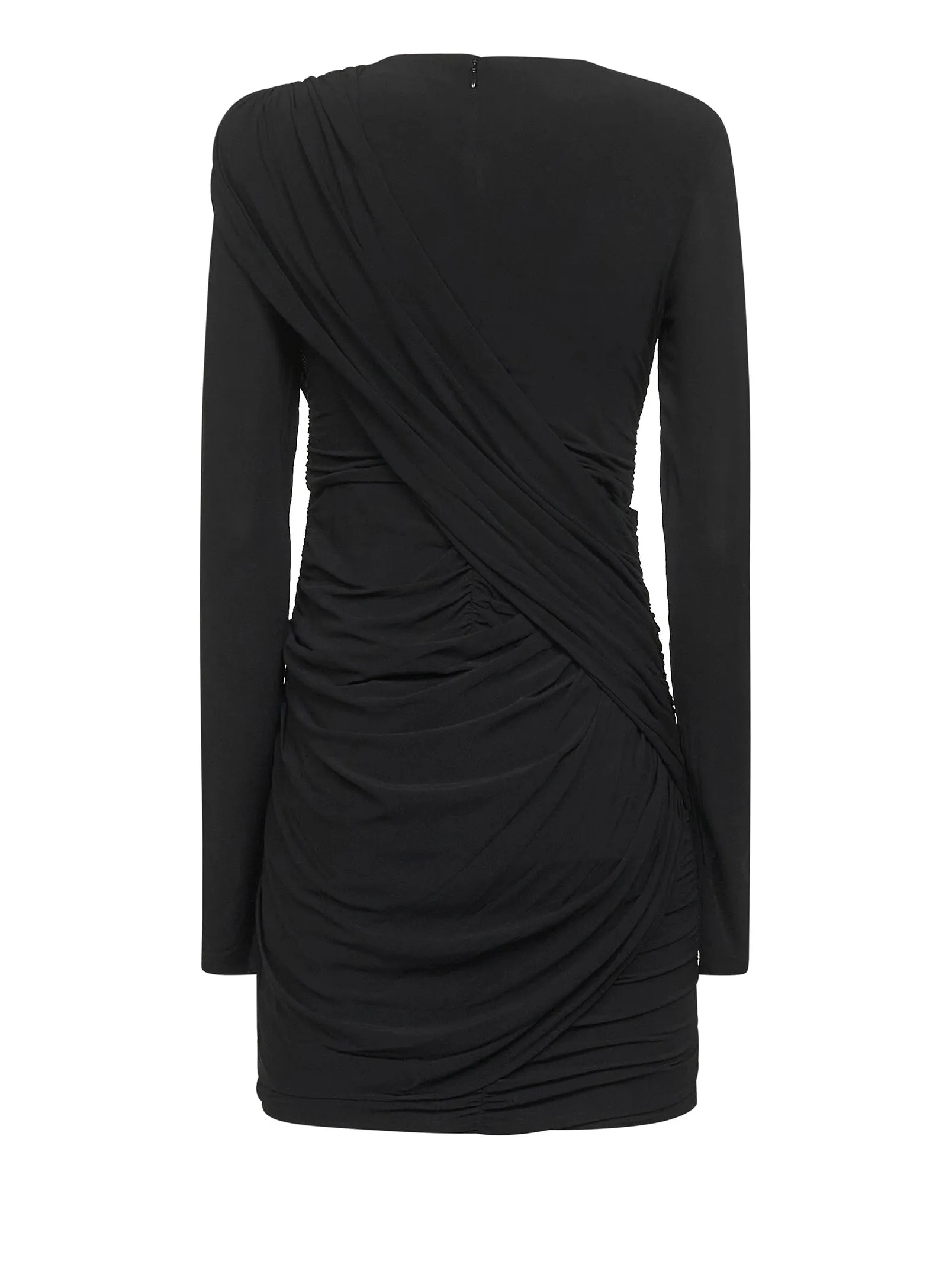 Black Draped Jersey Mini Dress sold by Lord & Taylor product image thumbnail 2