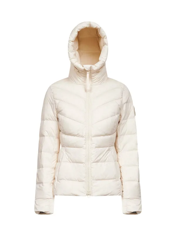 Ivory Clair Tonal Hooded Jacket made by Canada Goose