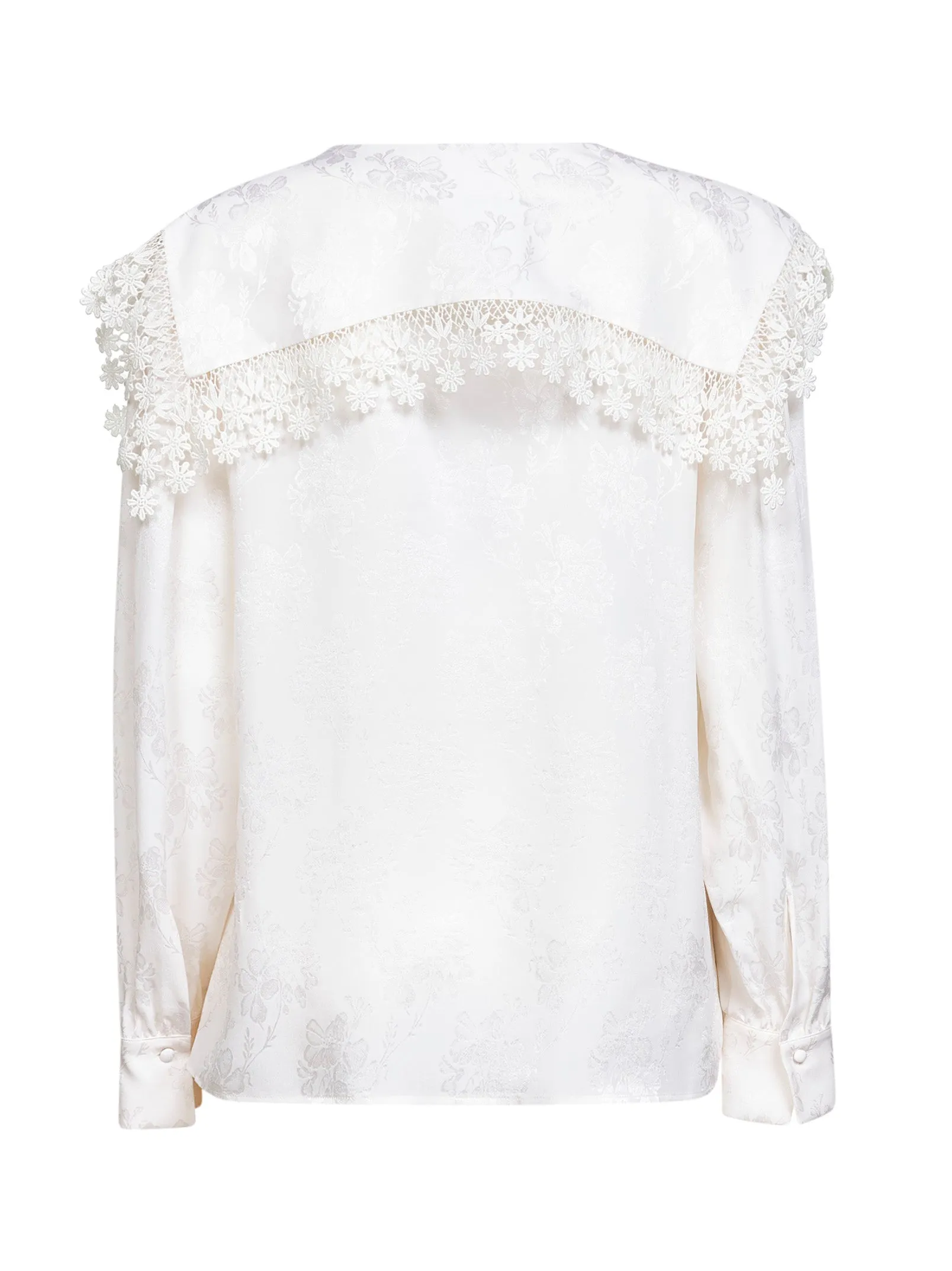 Ivory Silk Jacquard Lace Blouse sold by Lord & Taylor product image thumbnail 2