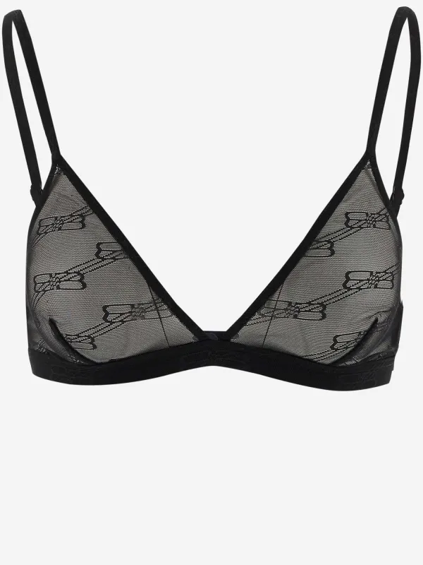 All-Over Monogram Sheer Bra made by Balenciaga