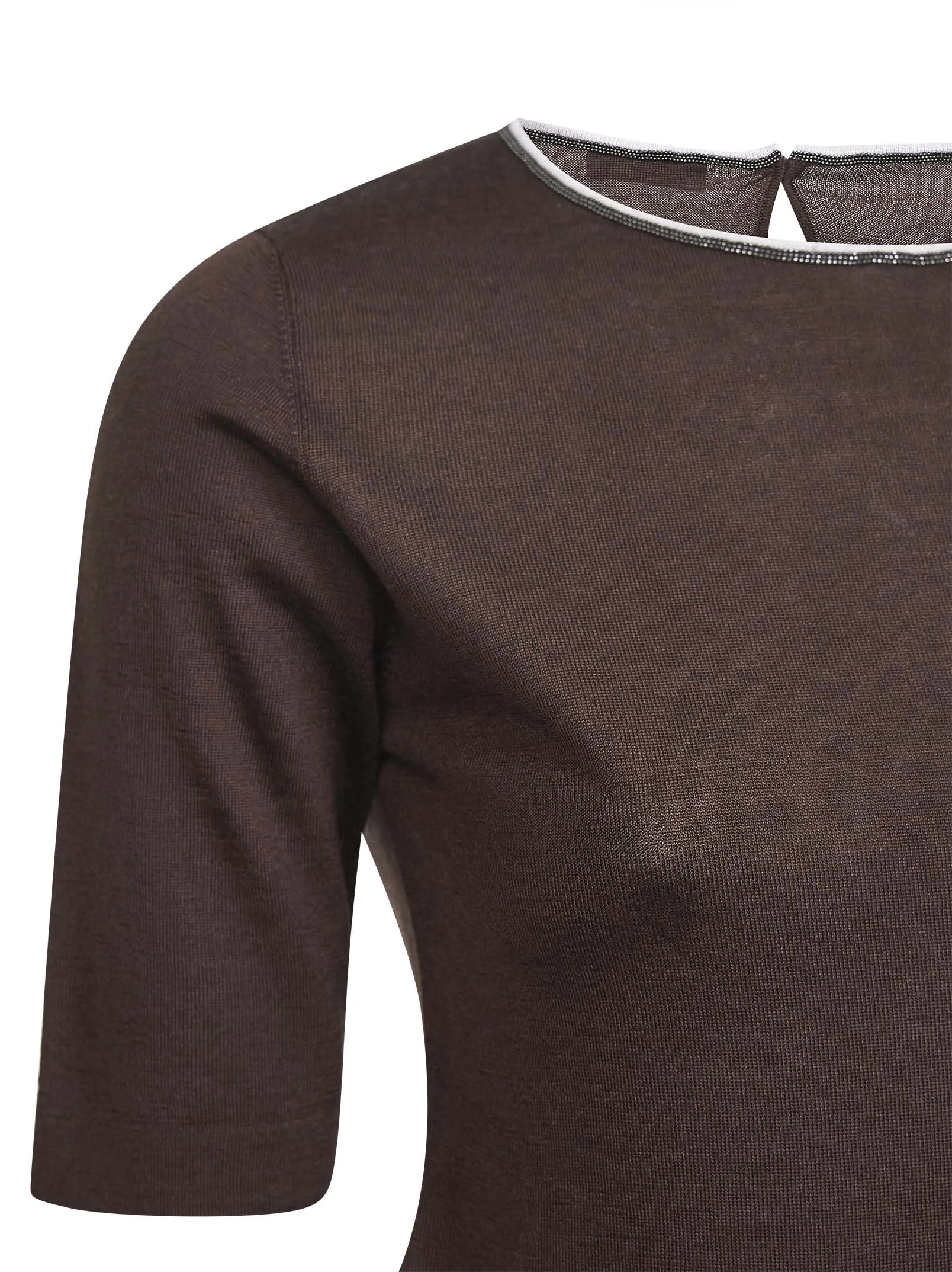 Brown Cashmere & Silk Monili Sweater sold by Lord & Taylor product image thumbnail 3