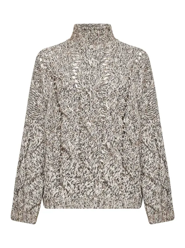 Multicolor Chiné Mock-Neck Sweater sold by Lord & Taylor