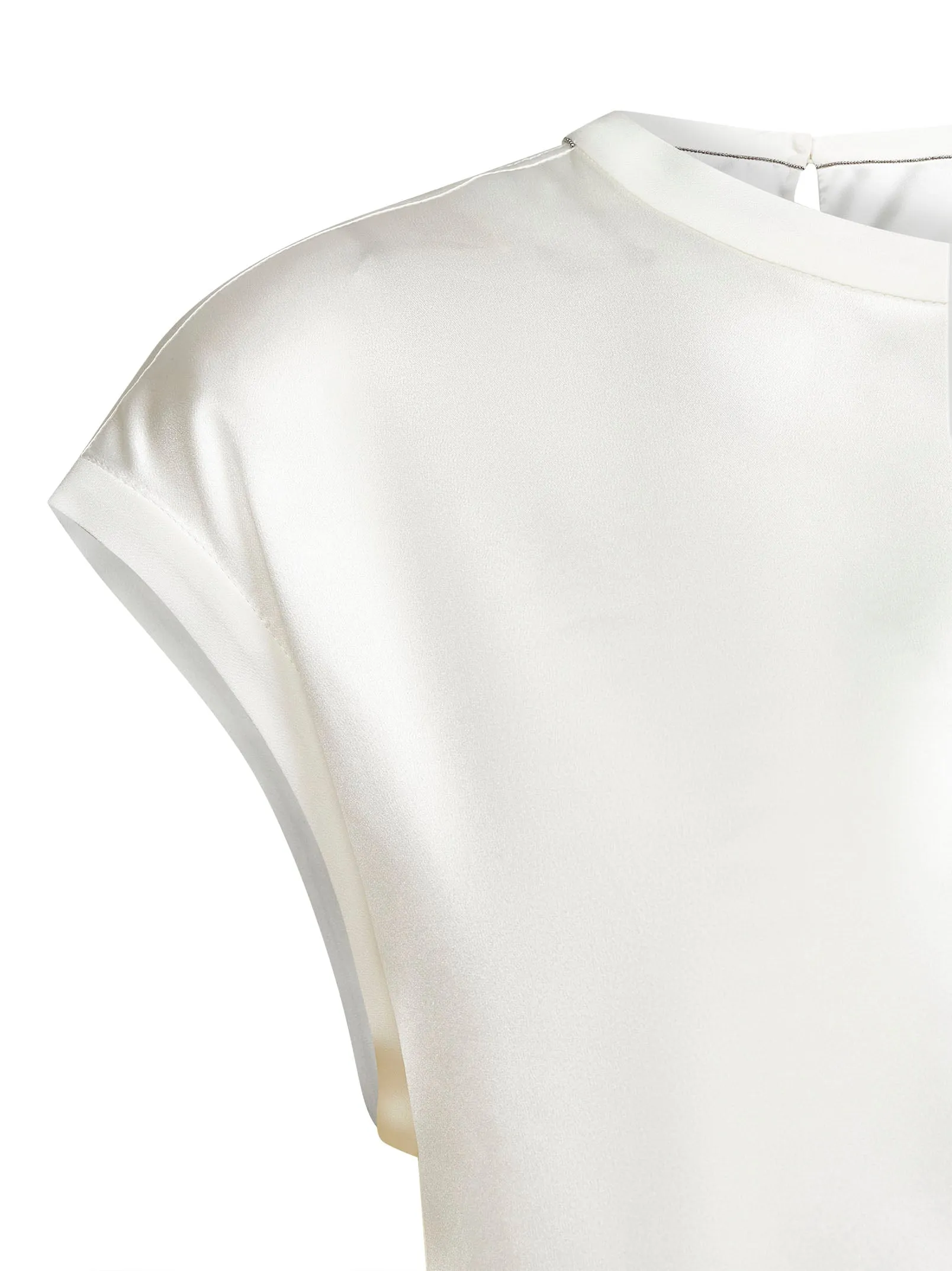 Stretch Silk Satin Monili Top sold by Lord & Taylor product image thumbnail 3