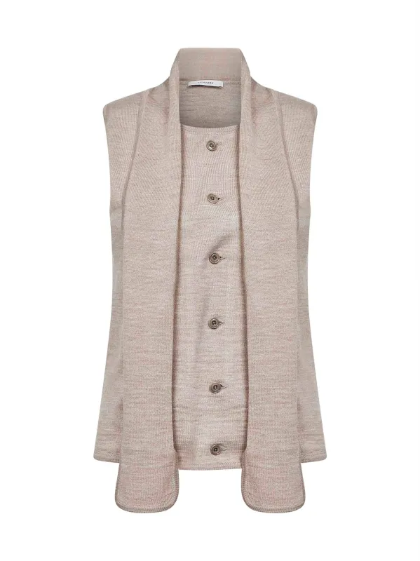 Asymmetric Sleeveless Wool-Blend Cardigan sold by Lord & Taylor