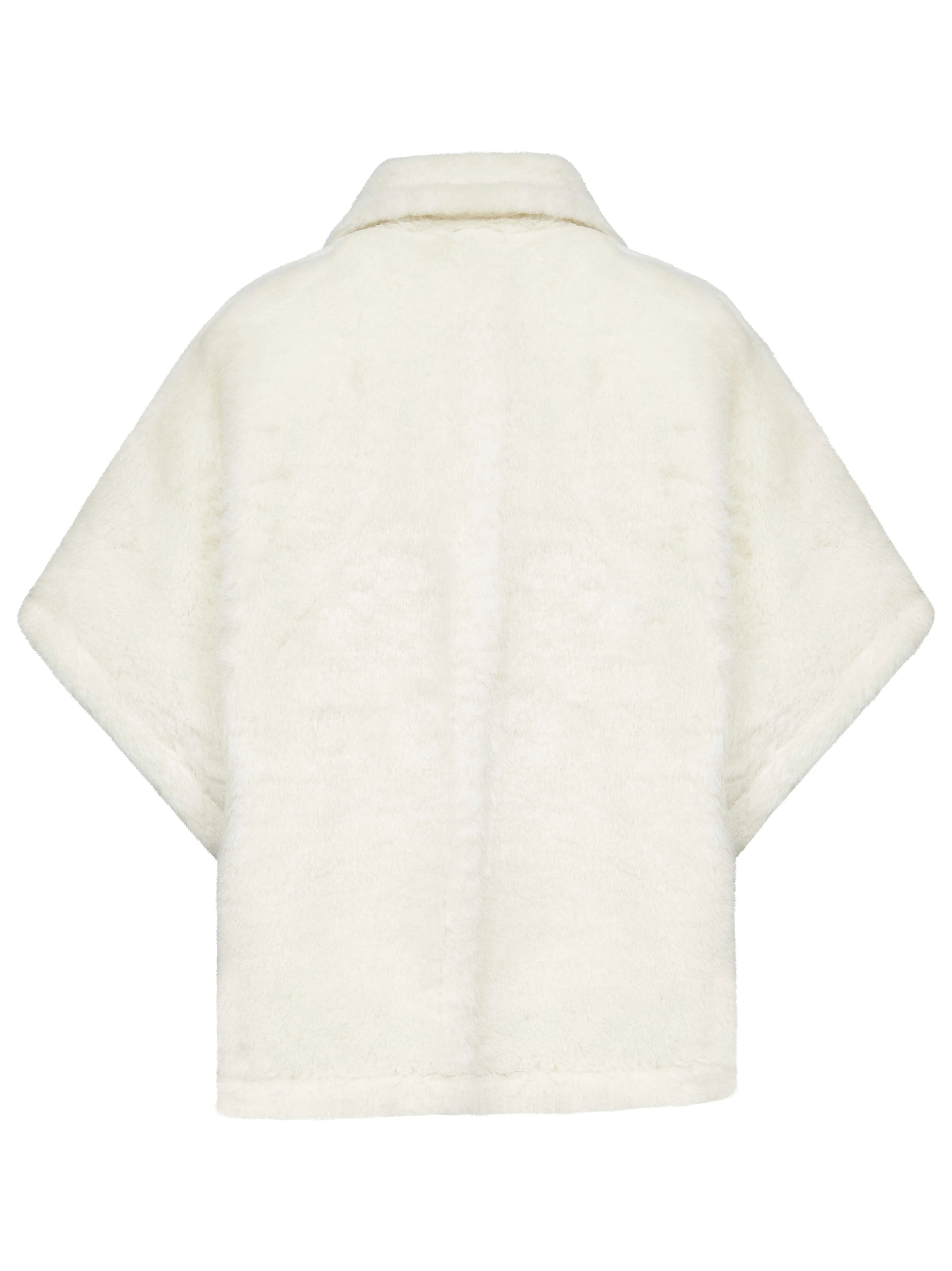 White Teddy Alpaca Wool Cape sold by Lord & Taylor product image thumbnail 2