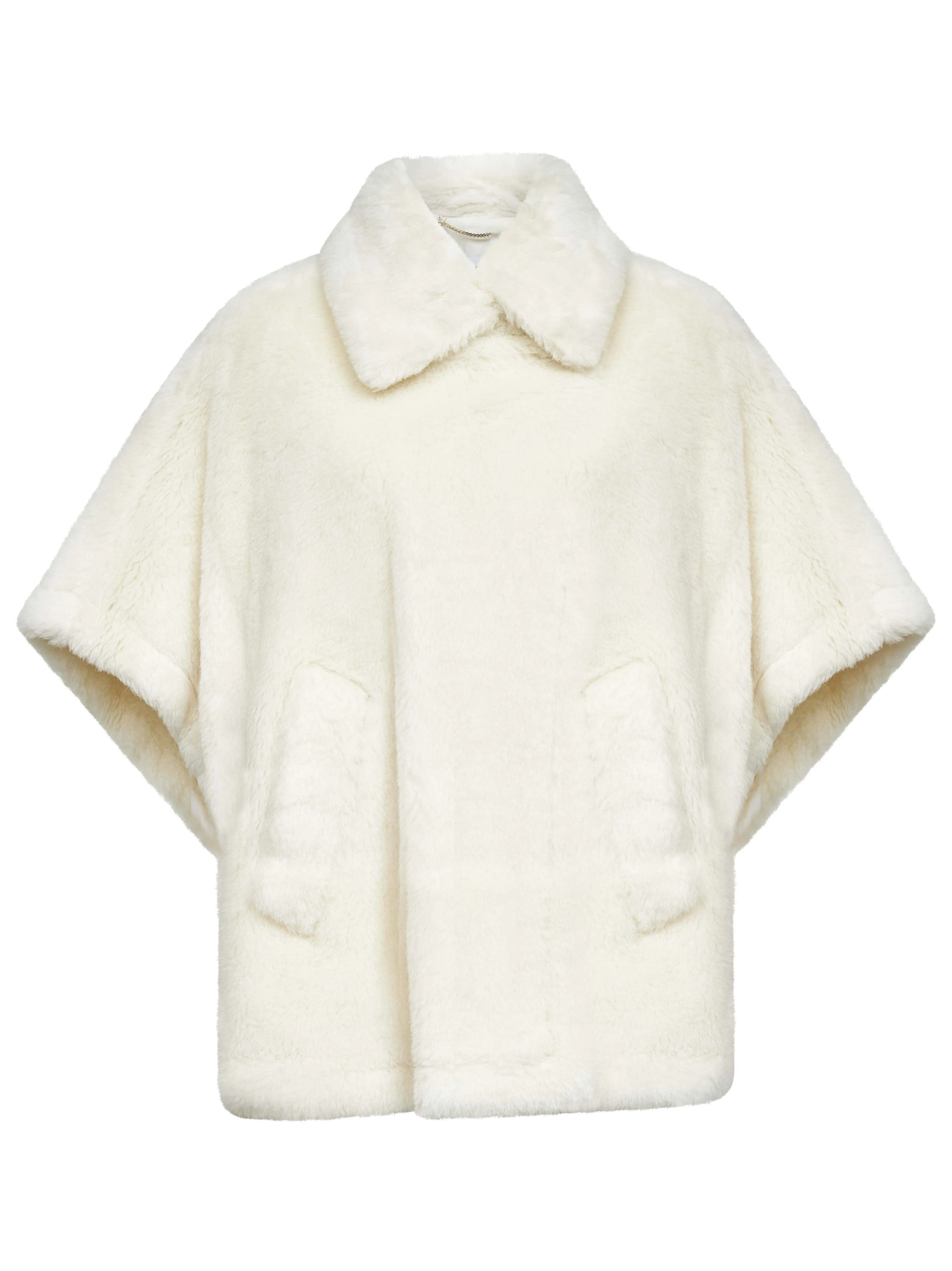 White Teddy Alpaca Wool Cape sold by Lord & Taylor