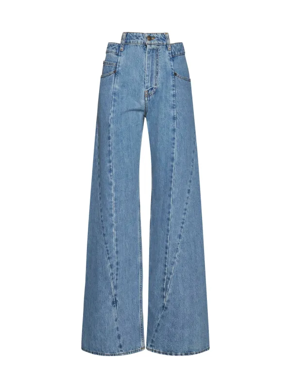 Light Blue Wide-Leg Jeans sold by Lord & Taylor