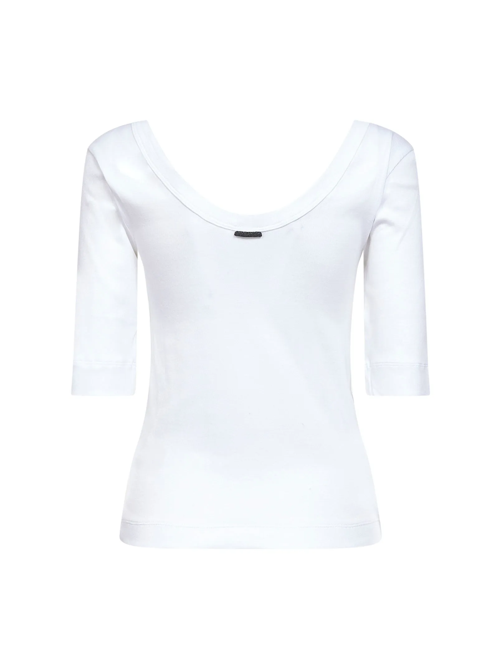 White Ribbed Stretch Monili T-Shirt sold by Lord & Taylor product image thumbnail 2
