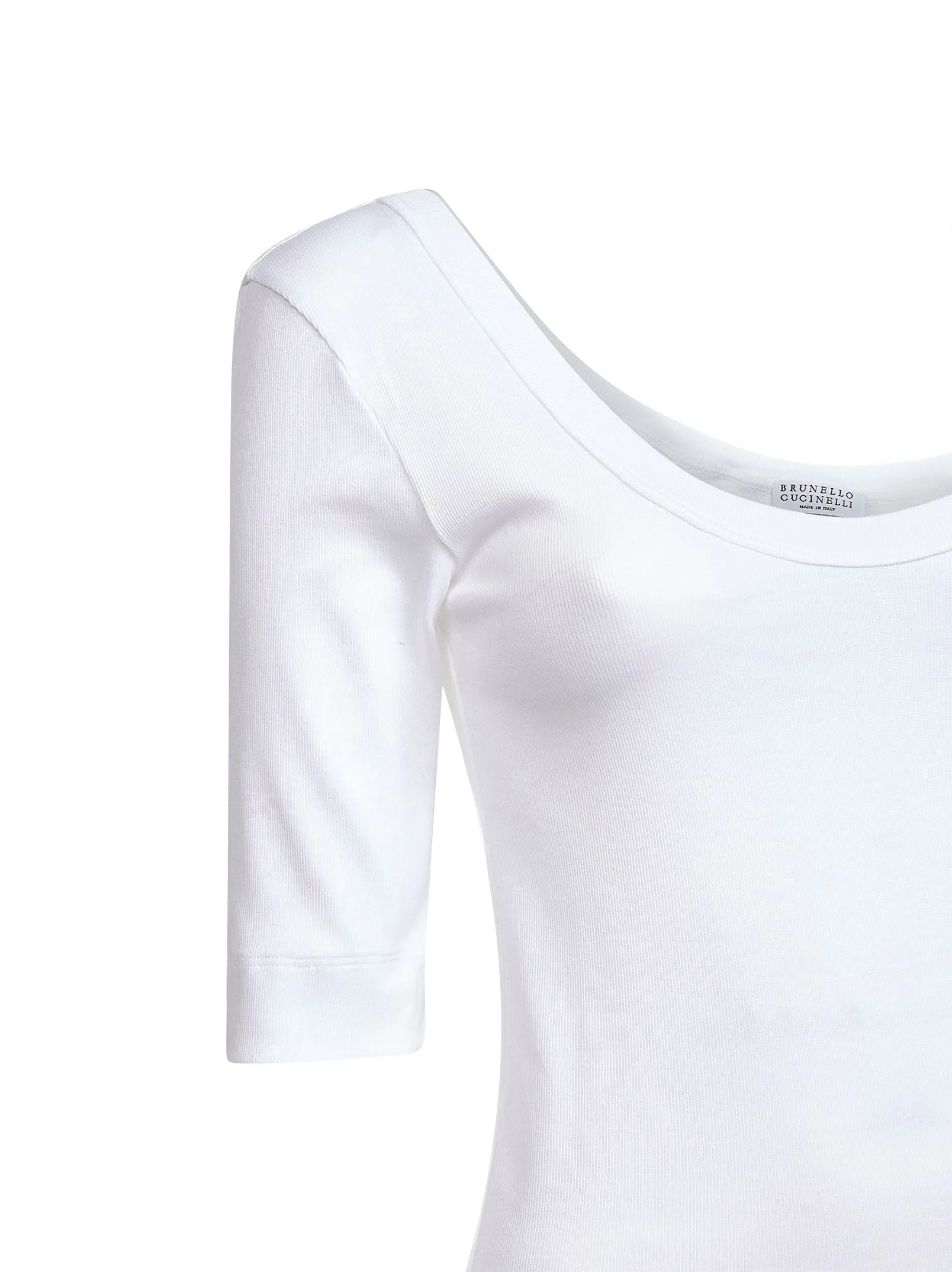 White Ribbed Stretch Monili T-Shirt sold by Lord & Taylor product image thumbnail 3