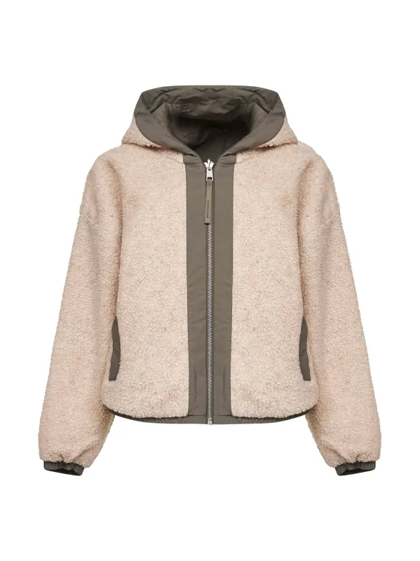 Reversible Beige Fleece Bomber Jacket sold by Lord & Taylor