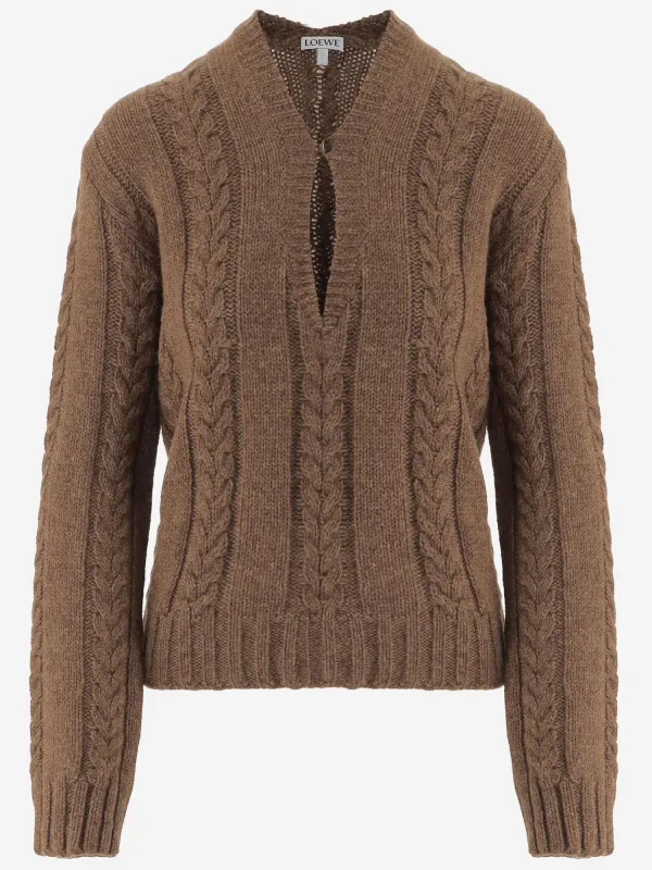 Cable Knit Wool Sweater sold by Lord & Taylor