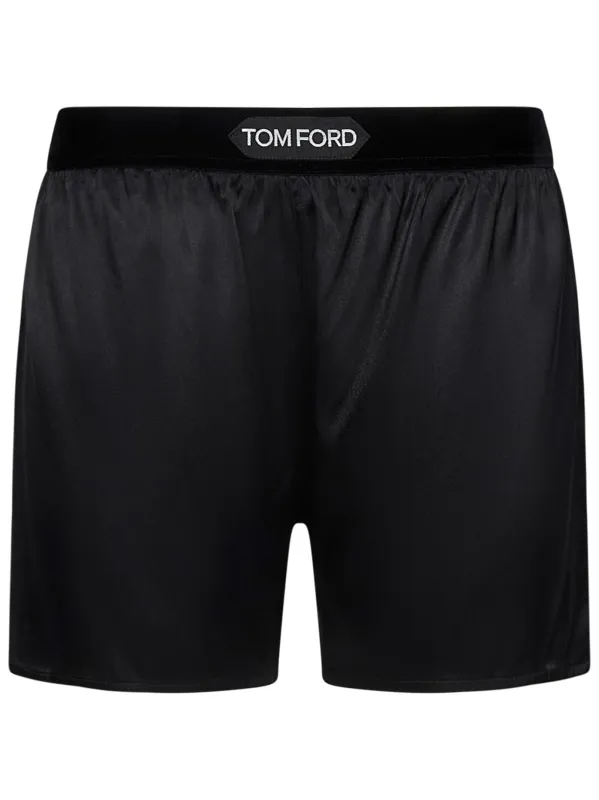 Silk Shorts with Velvet Waistband sold by Lord & Taylor