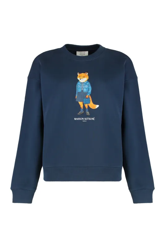 Blue Cotton Crew-Neck Sweatshirt sold by Lord & Taylor