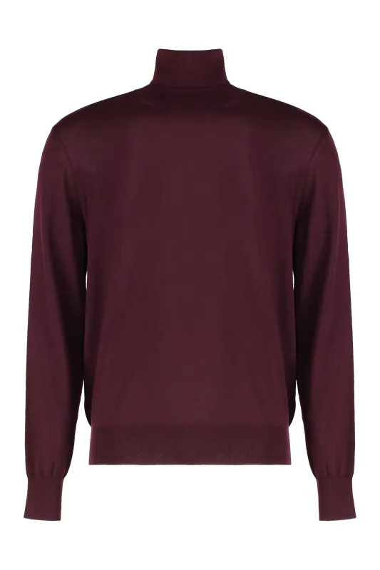 Burgundy Wool Turtleneck Sweater sold by Lord & Taylor