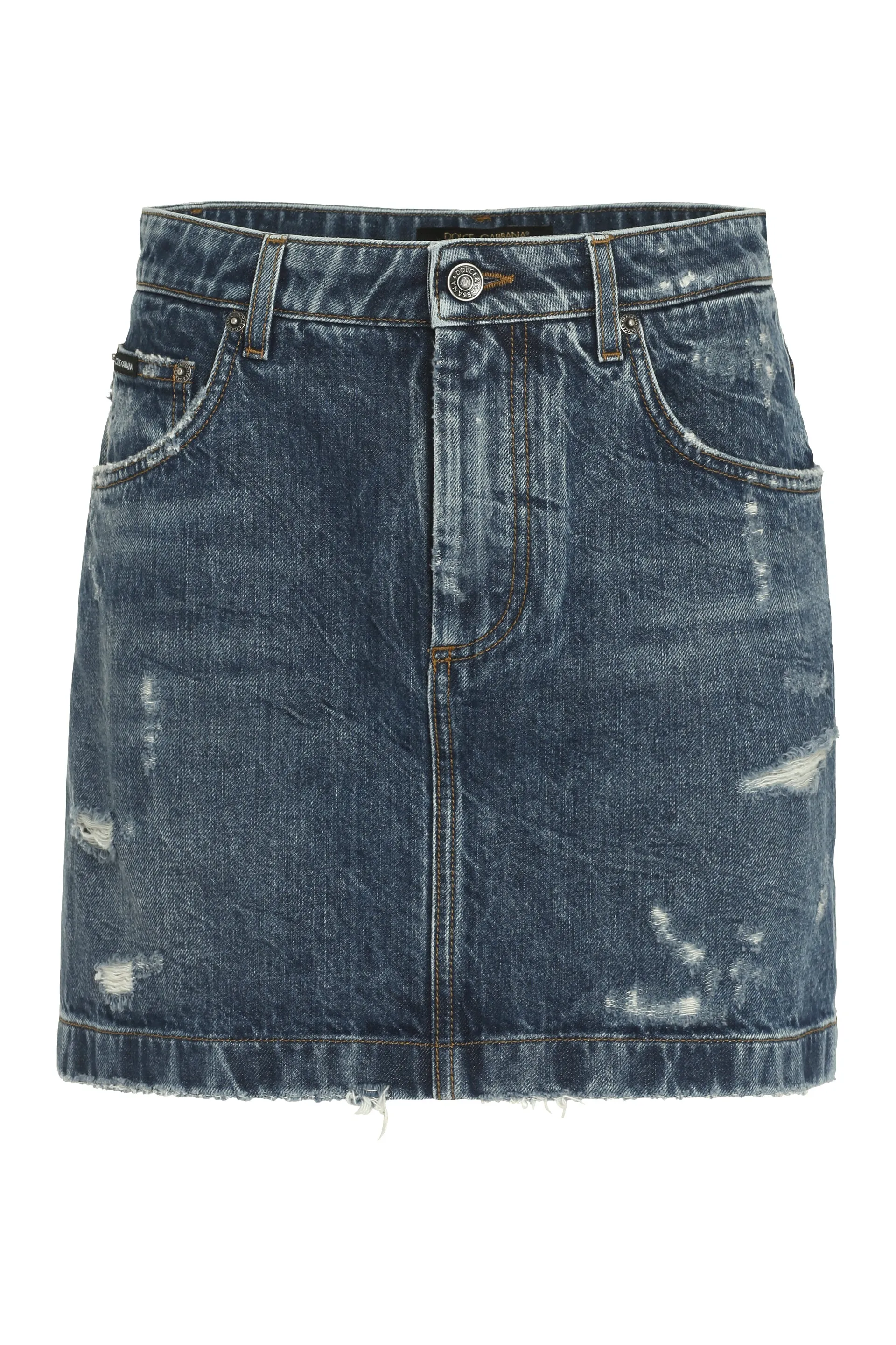 Distressed Denim Mini Skirt sold by Lord & Taylor