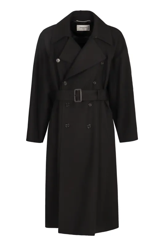 Saint Laurent Wool Long Coat sold by Lord & Taylor