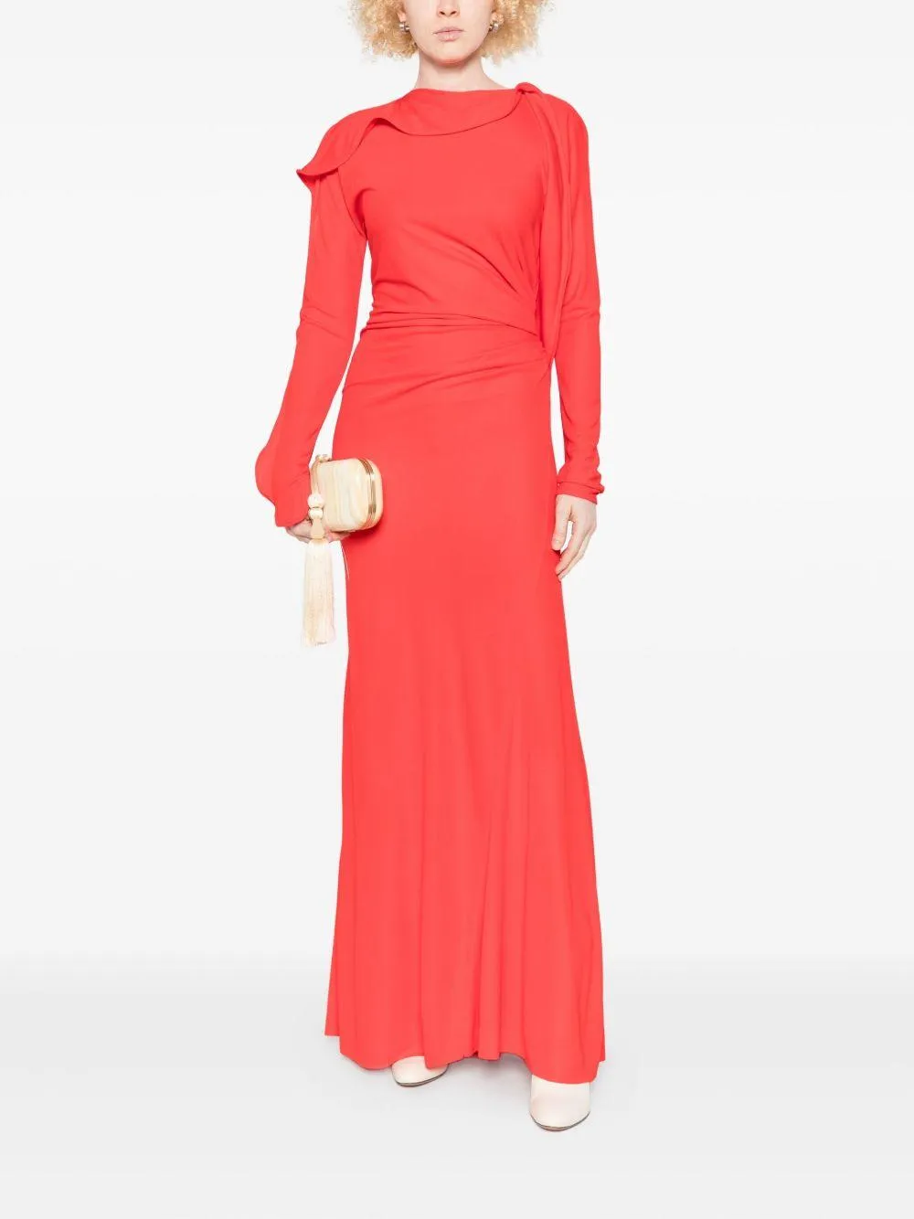 Victoria Beckham Long Dress in Orange sold by Lord & Taylor product image thumbnail 2