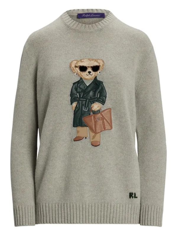 Ralph Lauren Racing Green Trench Polo Bear Sweater made by Ralph Lauren
