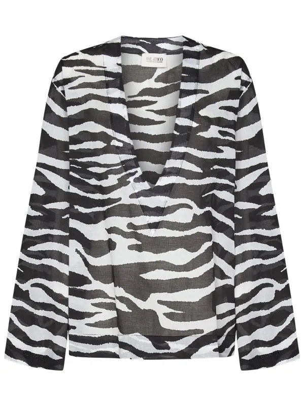 The Attico Zebra Print Blouse sold by Lord & Taylor