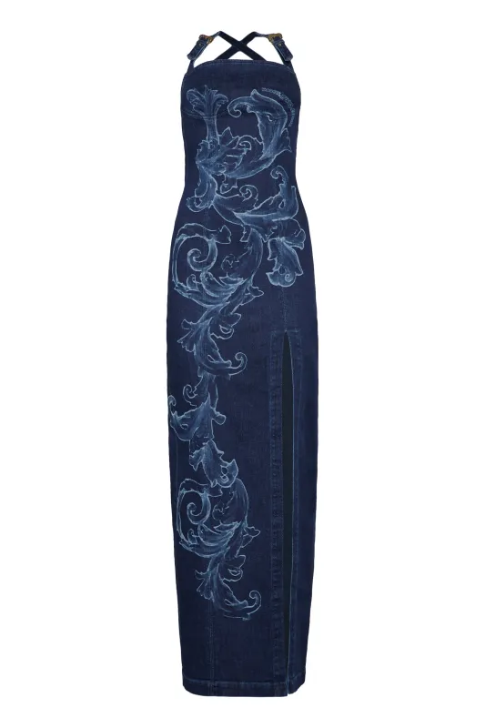 Denim Dress with Side Slit sold by Lord & Taylor