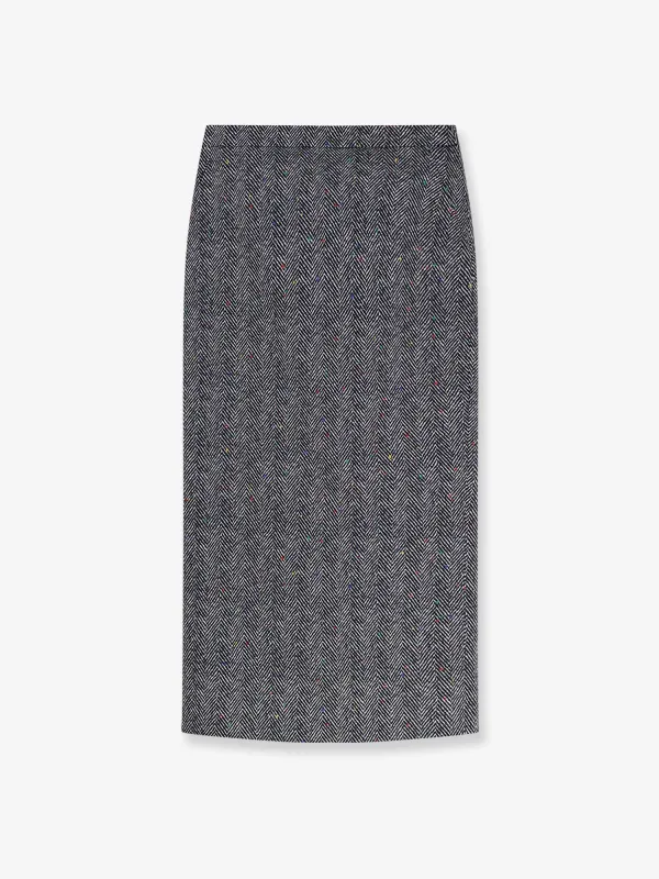 Herringbone Cotton Midi Skirt sold by Lord & Taylor