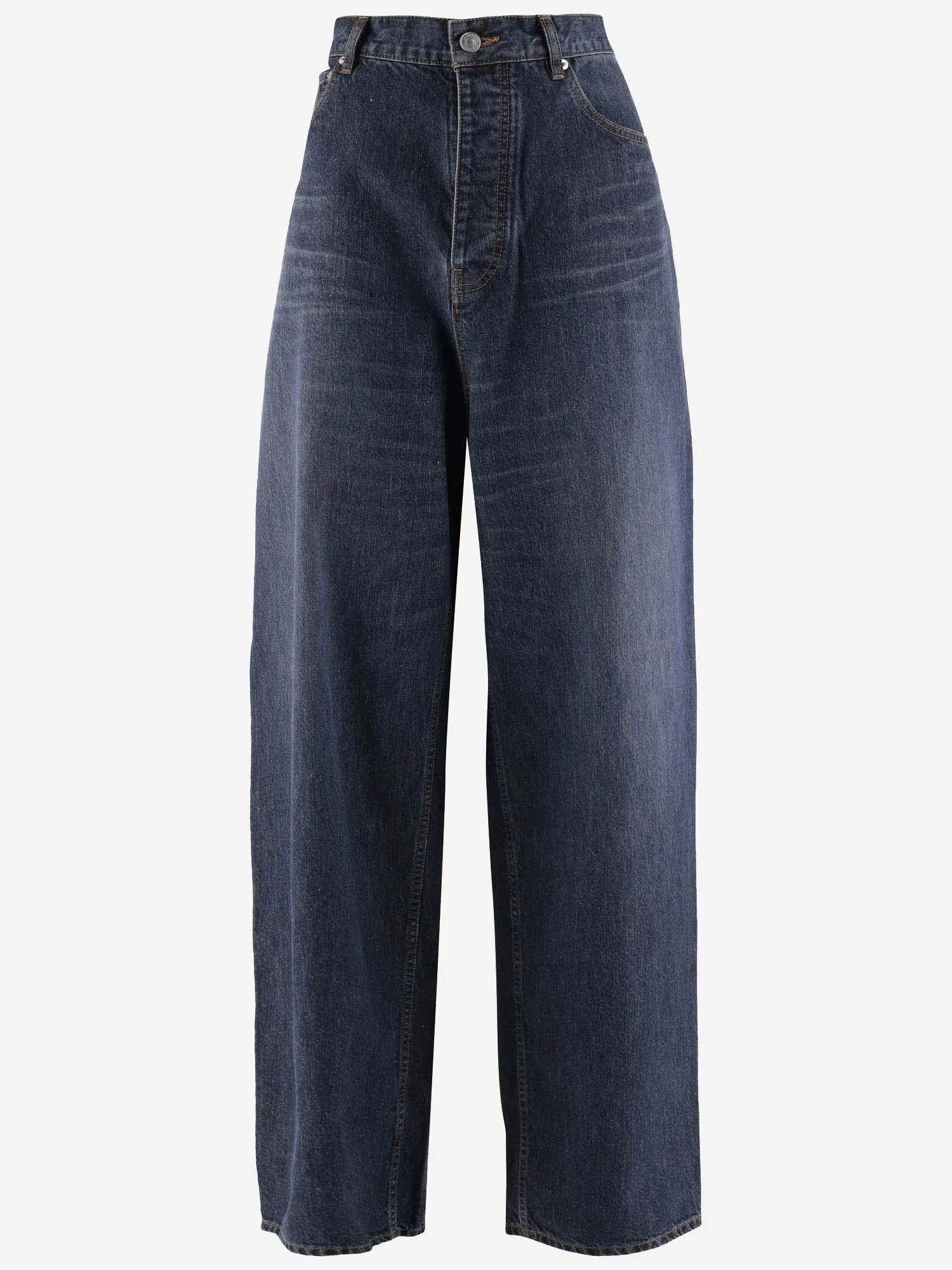 Denim and Silk Wide-Leg Jeans sold by Lord & Taylor