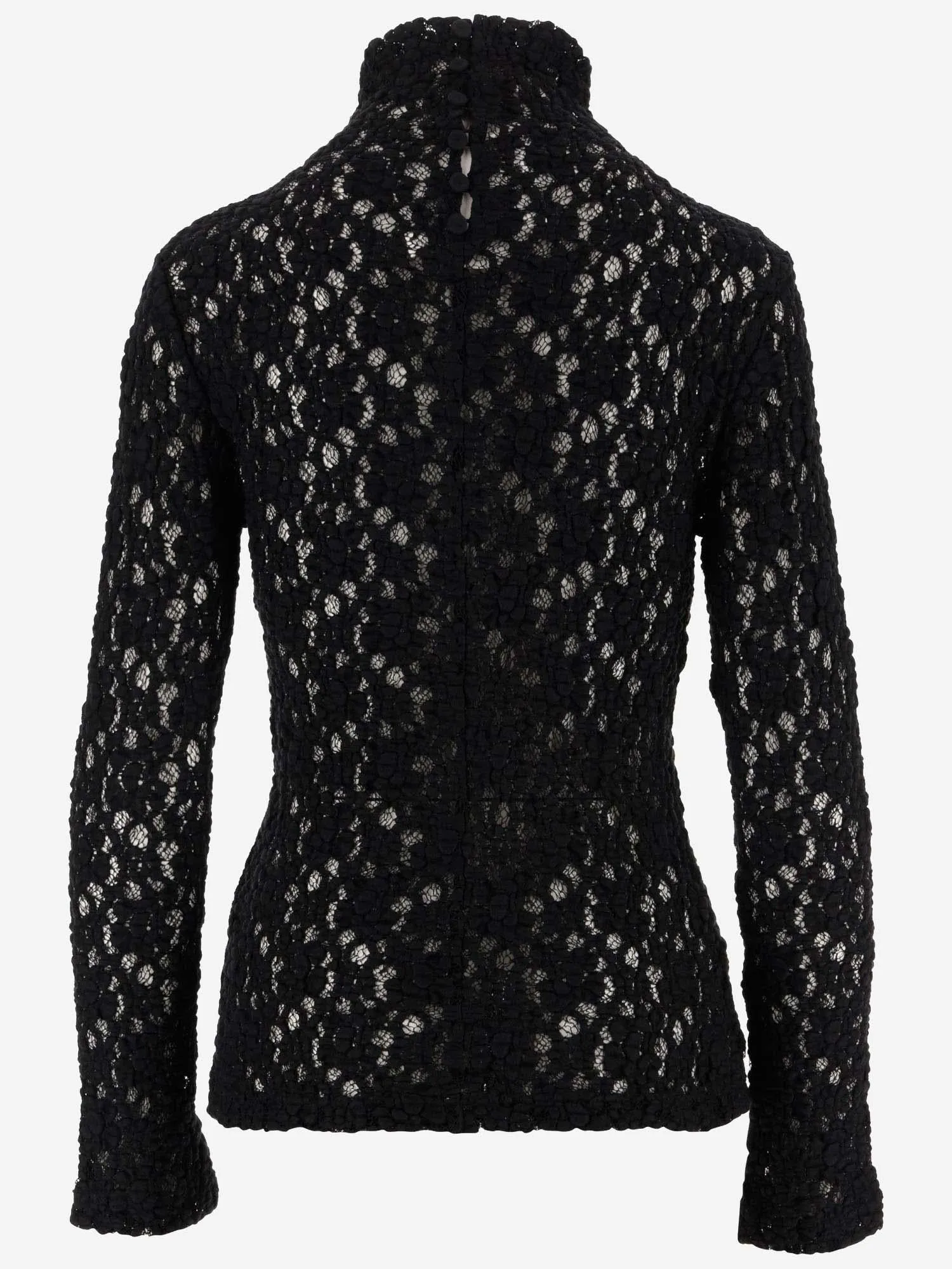 Black Lace High-Collar Top sold by Lord & Taylor product image thumbnail 2