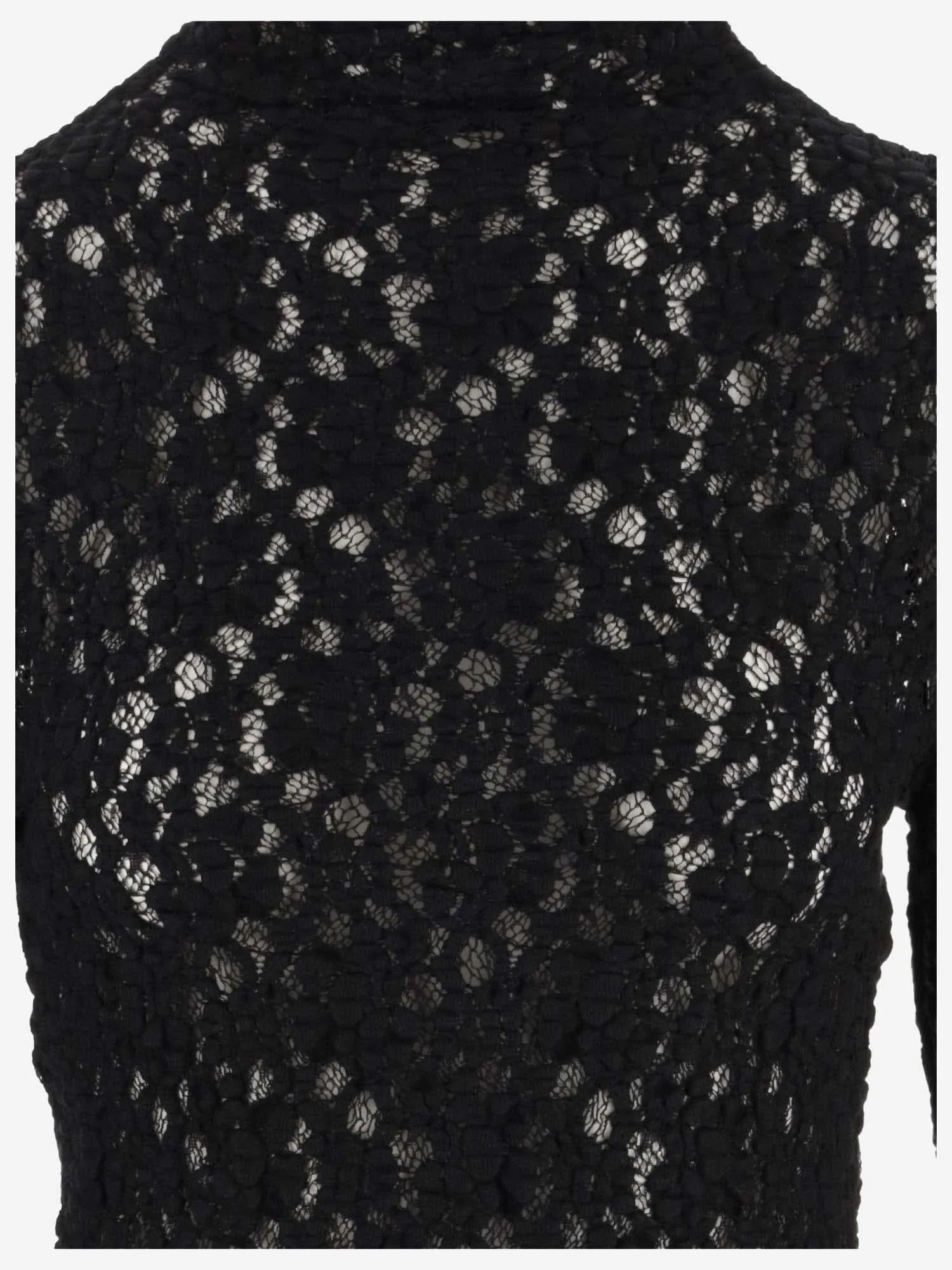 Black Lace High-Collar Top sold by Lord & Taylor product image thumbnail 3