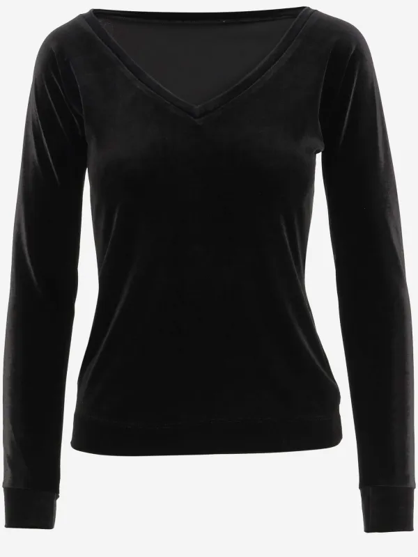 Stretch Velvet Jersey Top sold by Lord & Taylor