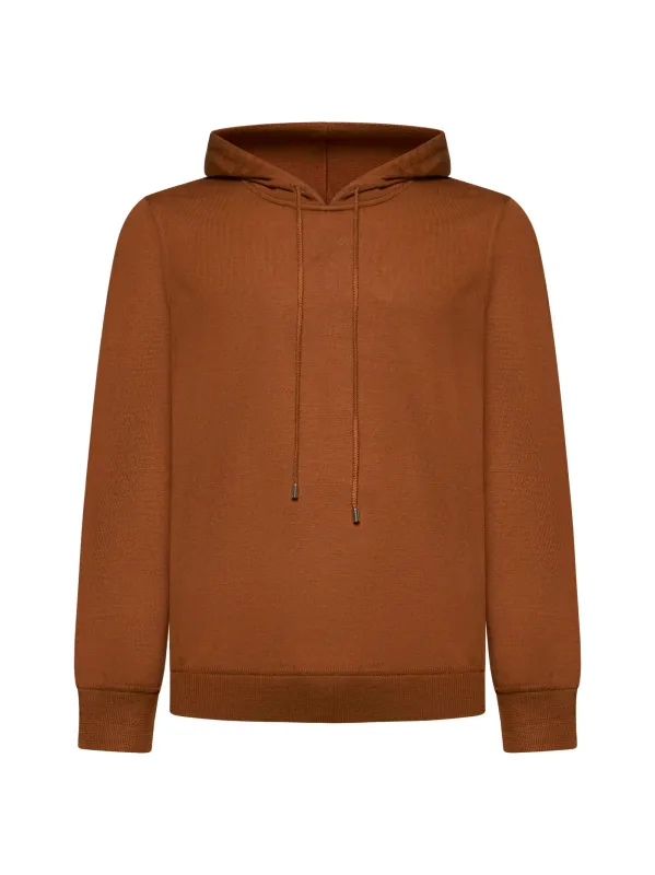 Brown Virgin Wool Hoodie sold by Lord & Taylor