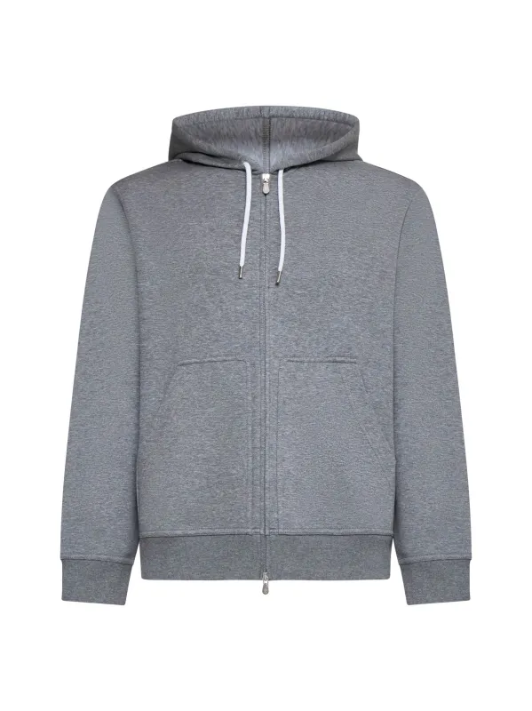 Grey Cashmere-Blend Zip-Up Sweatshirt sold by Lord & Taylor