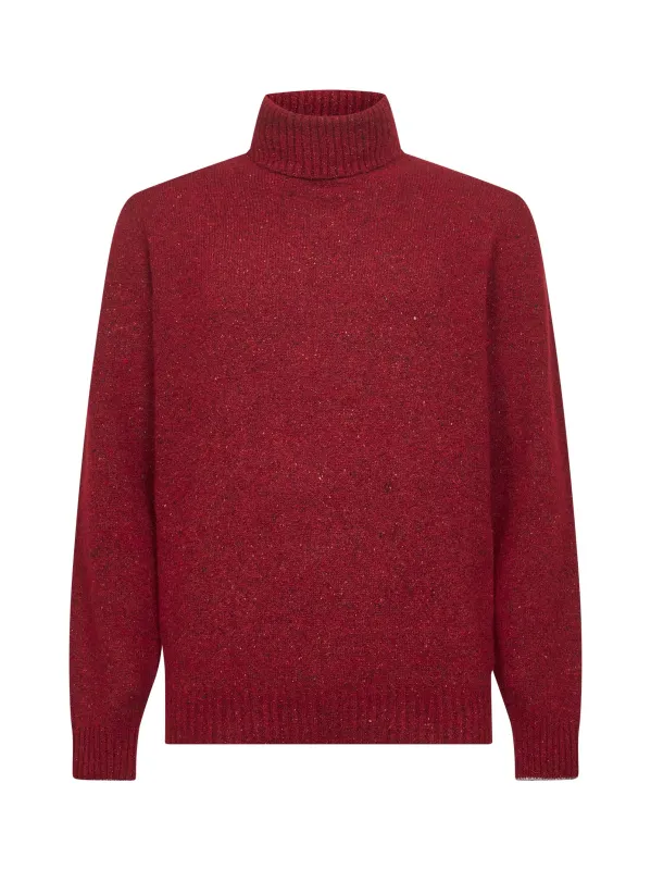Red Alpaca-Blend Flecked Turtleneck Sweater sold by Lord & Taylor