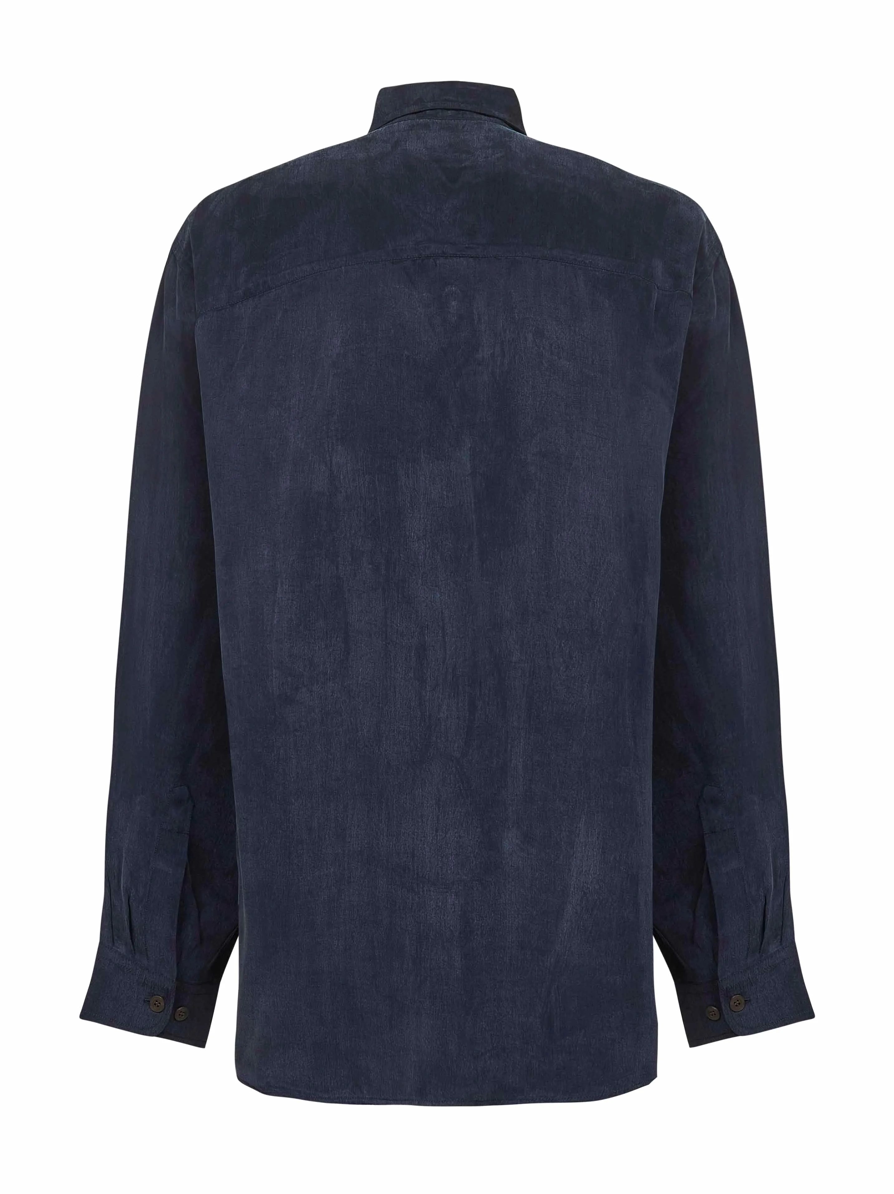Blue Cupro Oversized Shirt sold by Lord & Taylor product image thumbnail 2