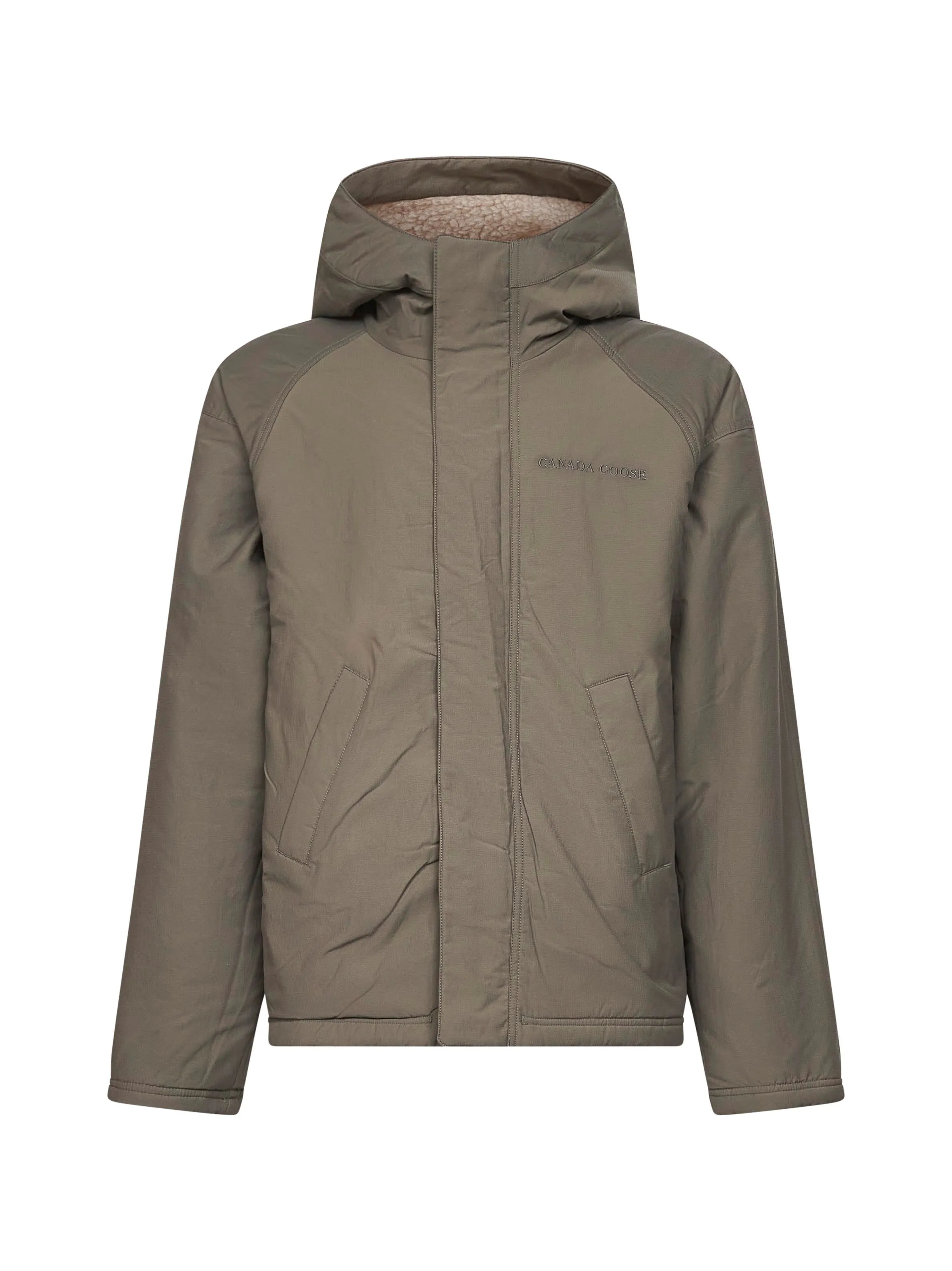 Beige Reversible Fleece Bomber Jacket sold by Lord & Taylor product image thumbnail 3