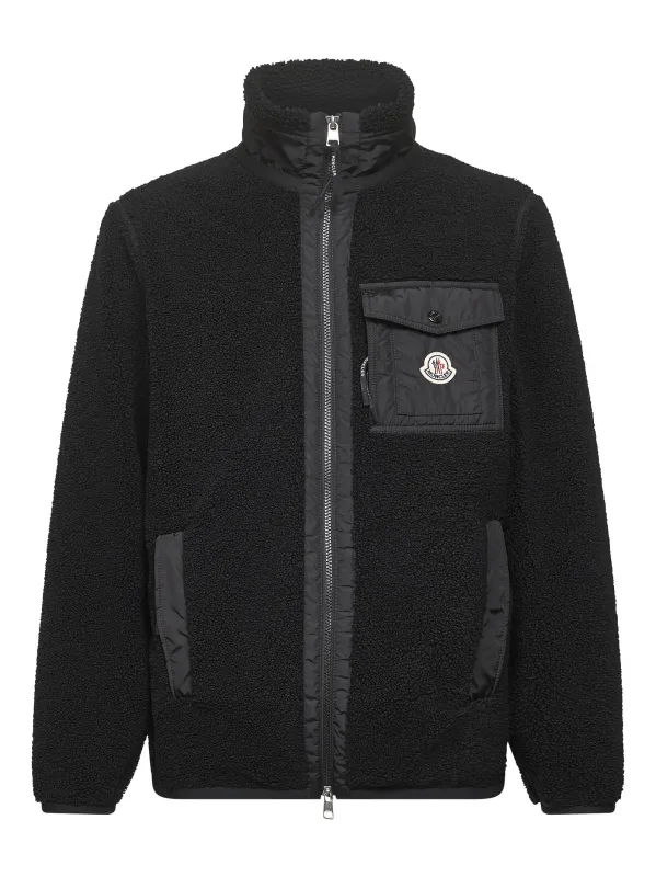 Black Teddy Fleece Zip-Up Sweatshirt sold by Lord & Taylor