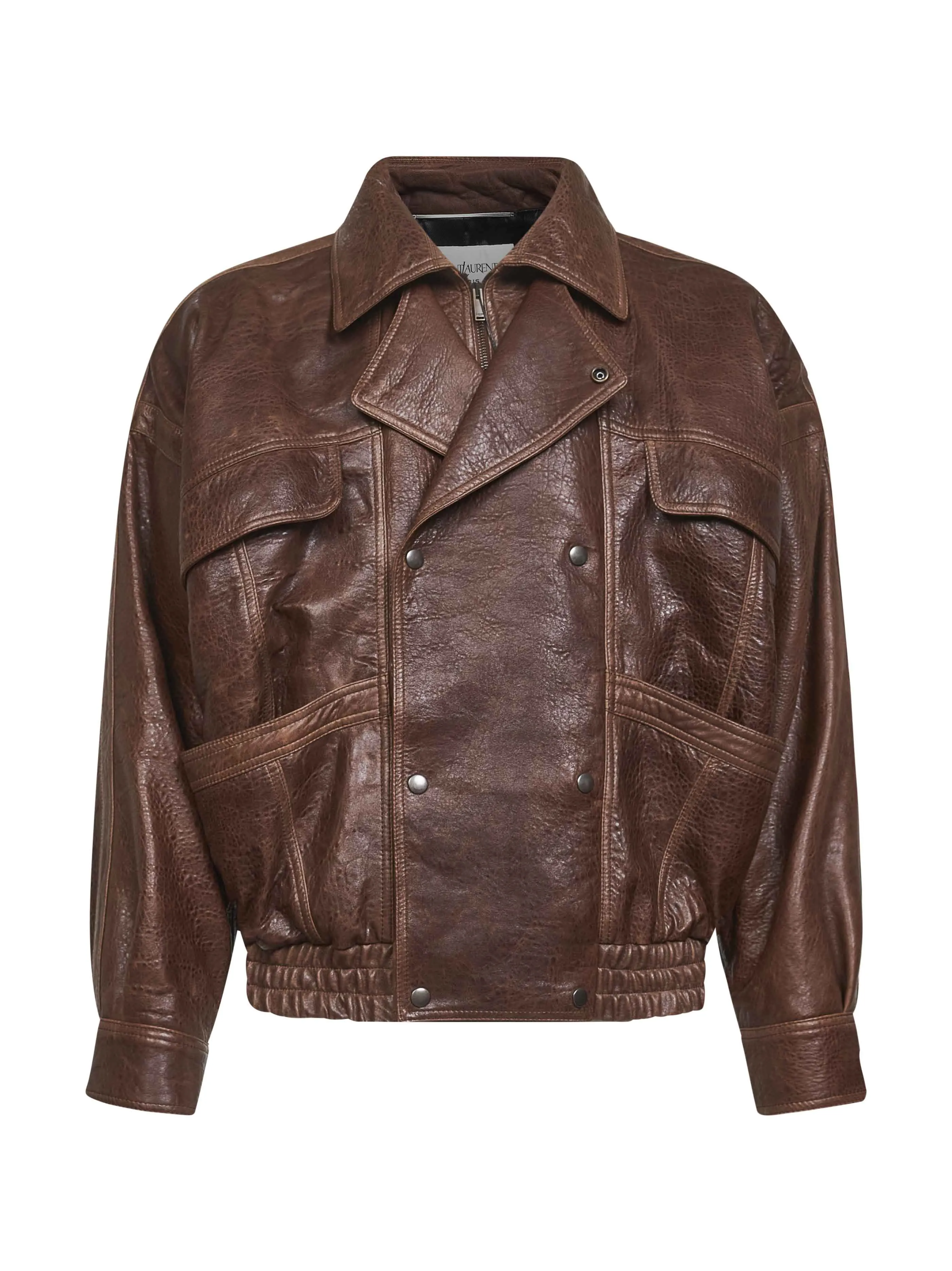 Brown Lambskin Bomber Jacket sold by Lord & Taylor