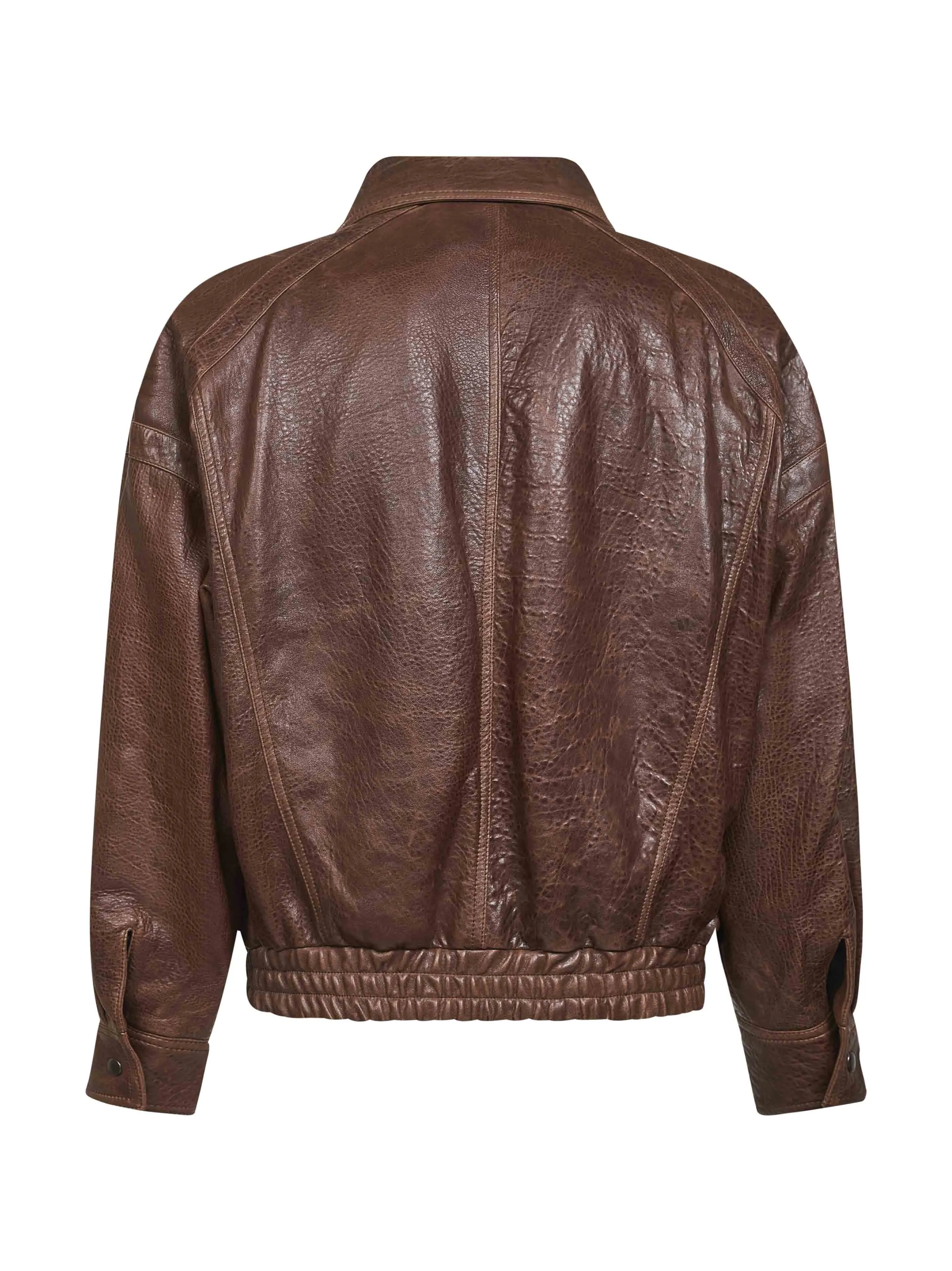 Brown Lambskin Bomber Jacket sold by Lord & Taylor product image thumbnail 2