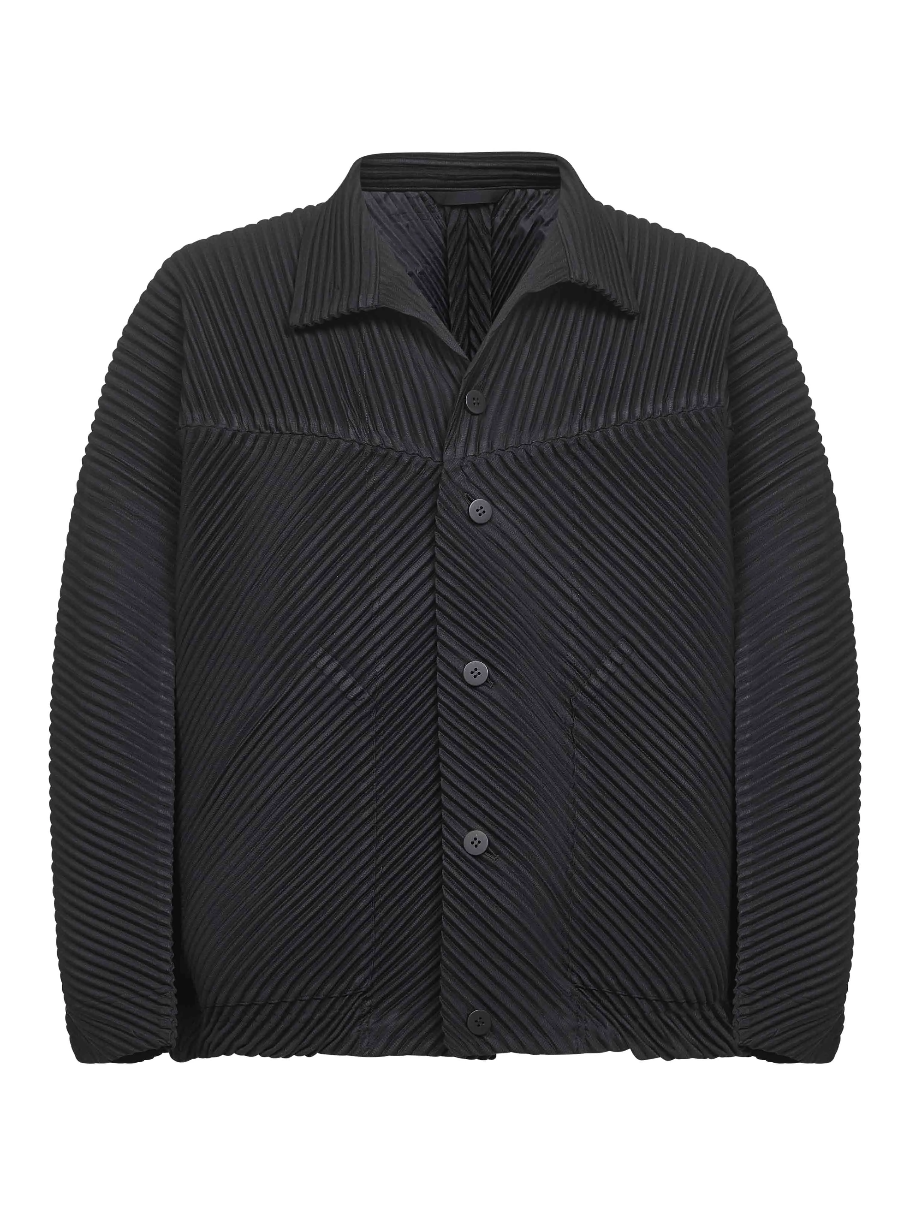 Black Pleated Shirt Jacket sold by Lord & Taylor