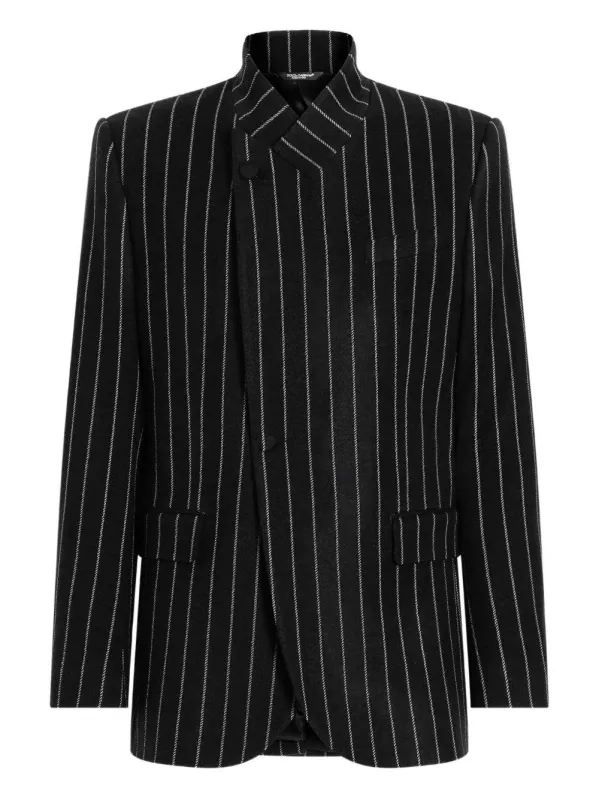 Off-Center Stripe Wool Blazer sold by Lord & Taylor