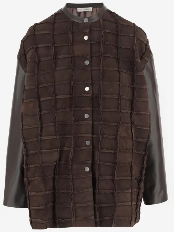Leather Jacket with Square Pattern sold by Lord & Taylor