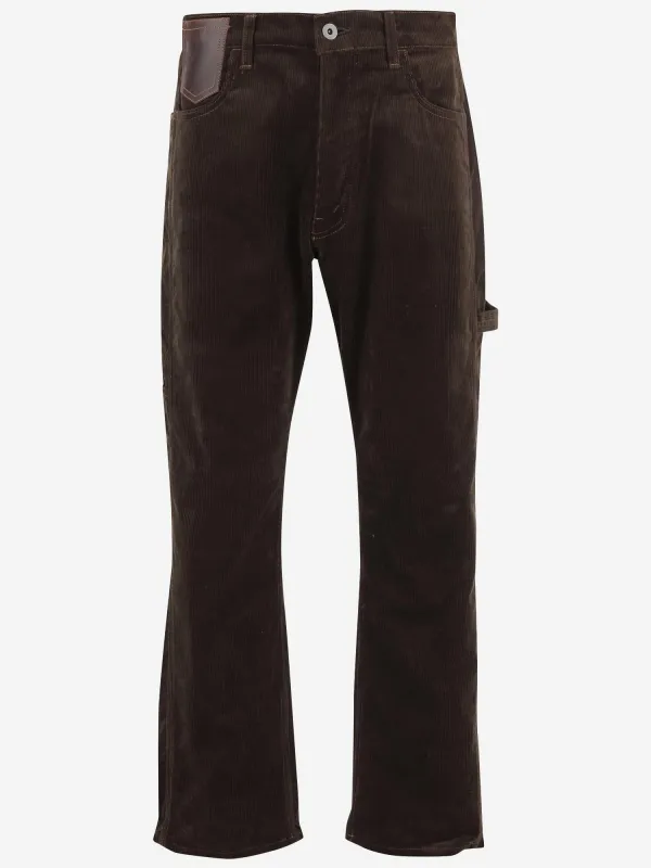 Ribbed Cotton-Blend Wide Trousers sold by Lord & Taylor