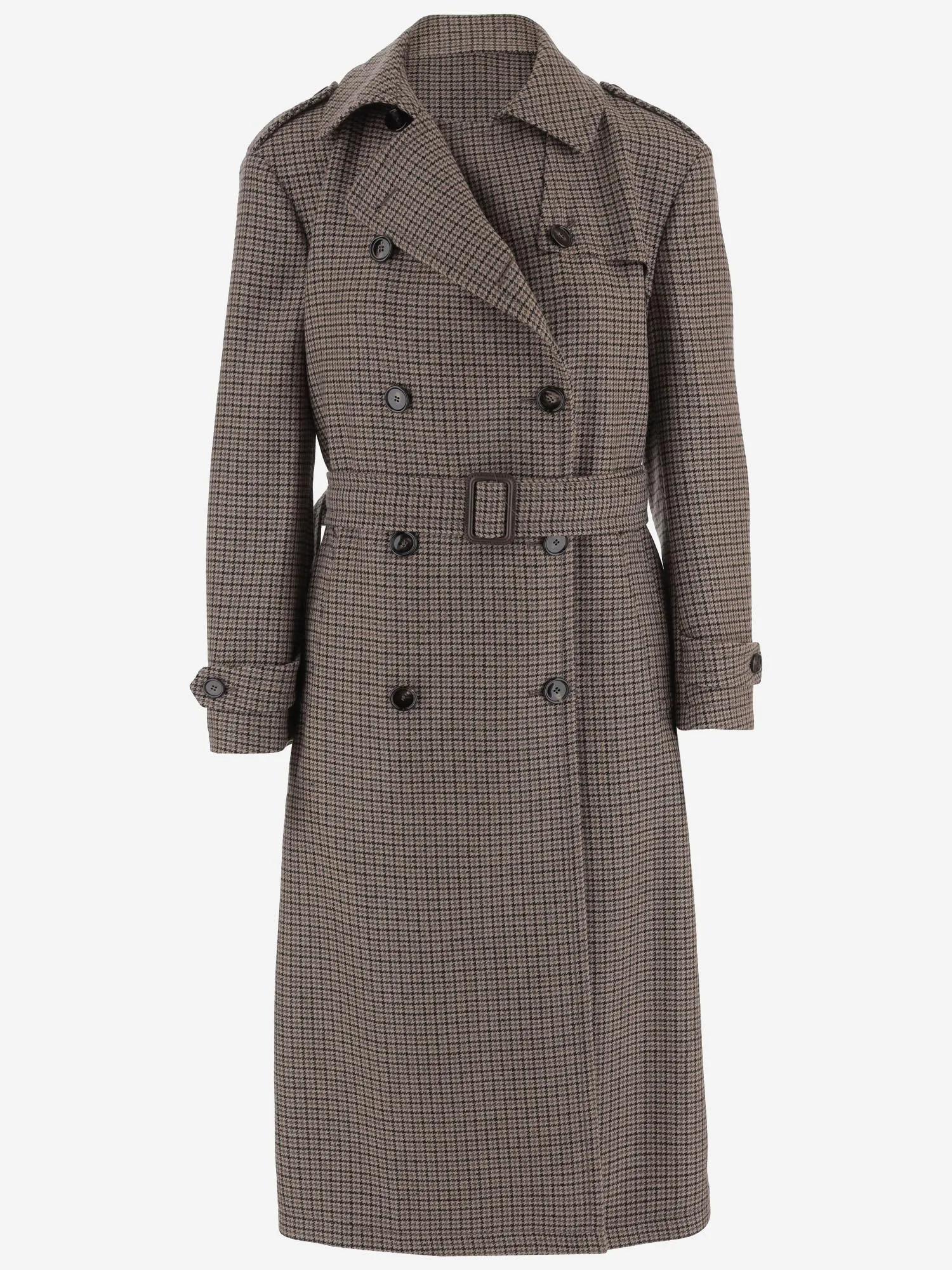 Double-Breasted Houndstooth Wool-Blend Coat sold by Lord & Taylor