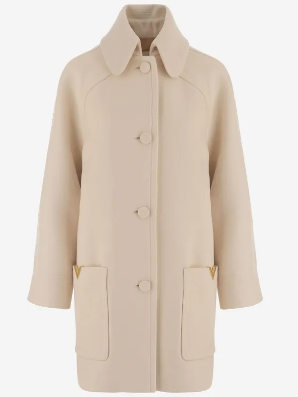 Virgin Wool Caban Coat made by Valentino