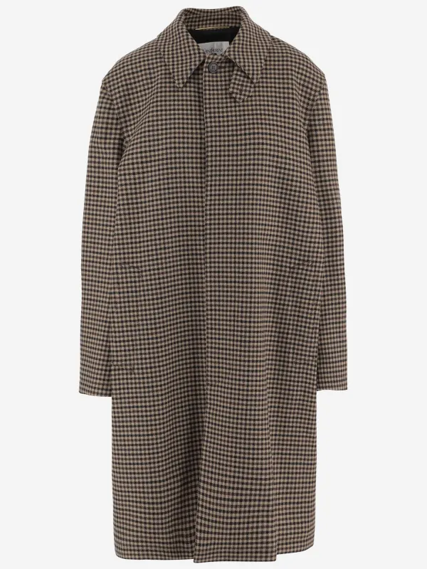 Vichy Check Wool-Blend Coat sold by Lord & Taylor