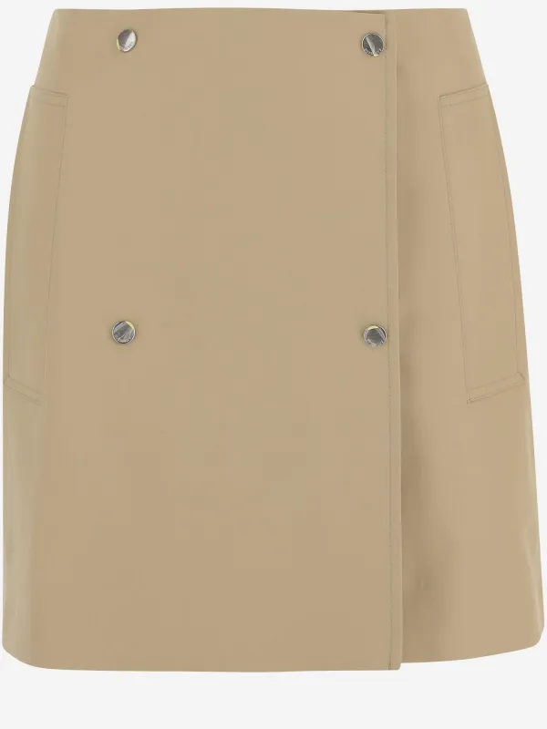 Cotton Gabardine Trench Mini Skirt sold by Lord & Taylor