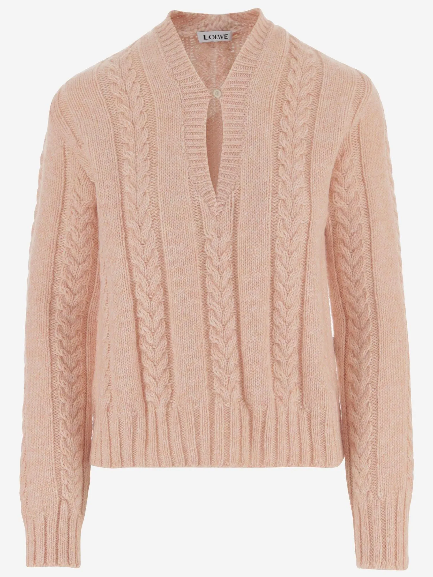 Cable-Knit Wool-Blend V-Neck Sweater sold by Lord & Taylor