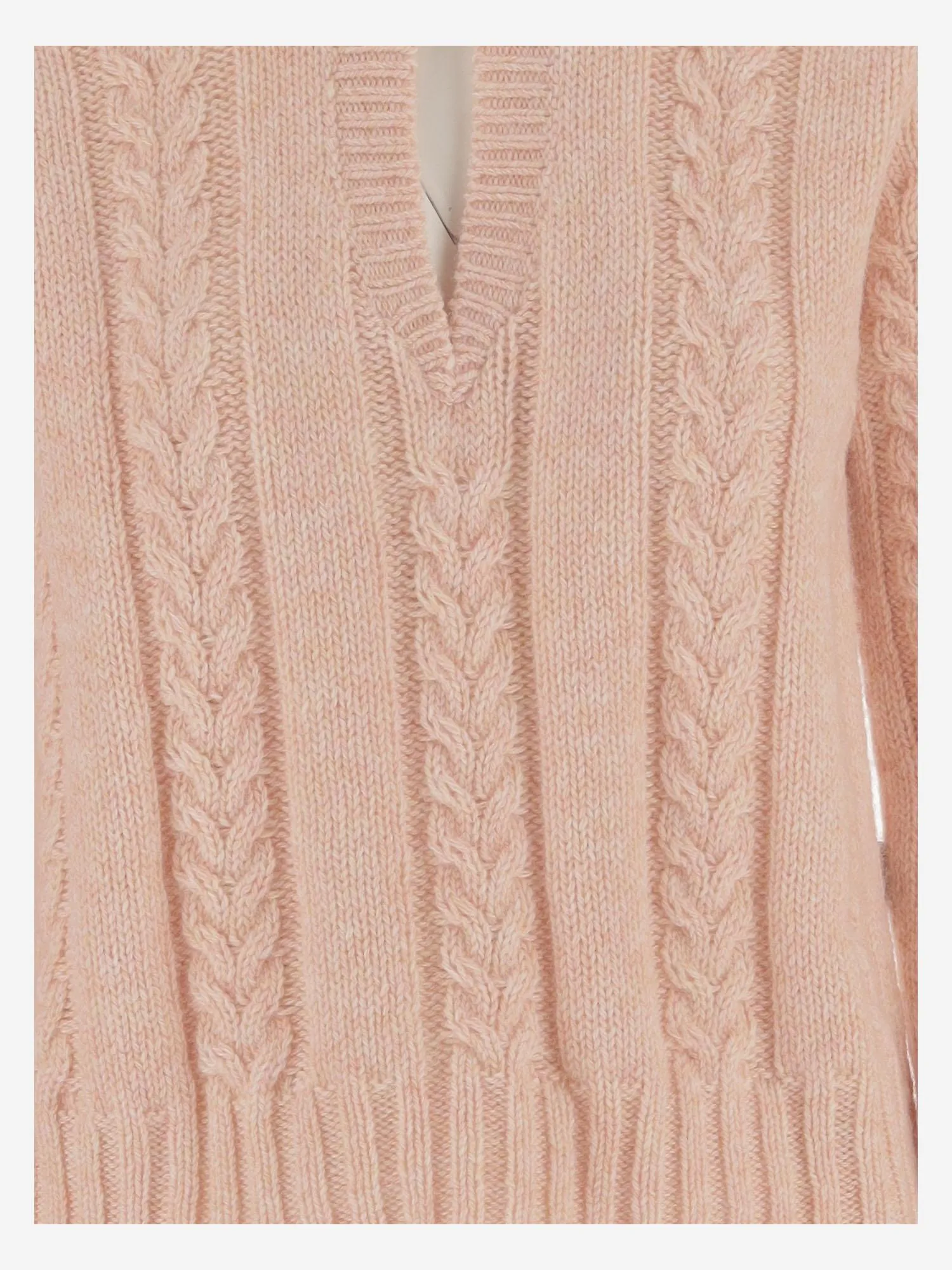 Cable-Knit Wool-Blend V-Neck Sweater sold by Lord & Taylor product image thumbnail 2